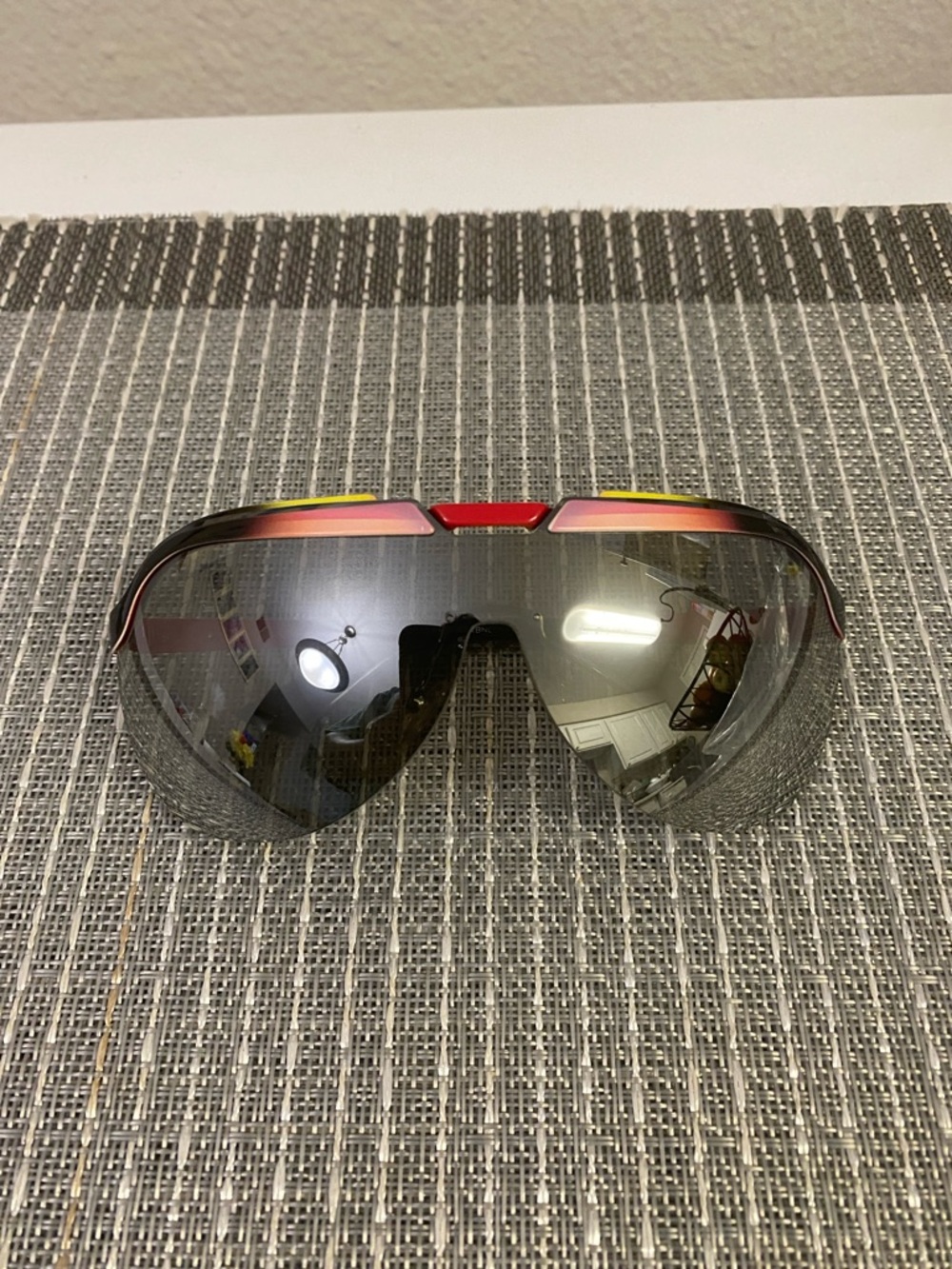Dior Shield Sunglasses in Black with Pink and Red Accents